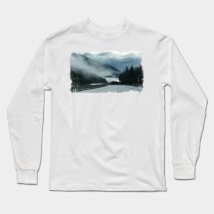 Foggy morning in the middle of Rocky Mountains Long Sleeve T-Shirt